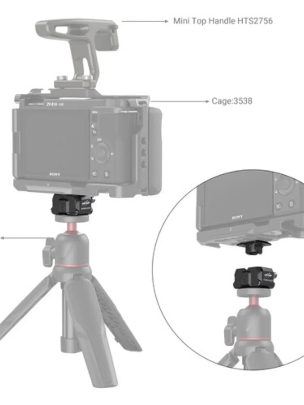 Smallrig Drop-in HawkLock Universal Mini Camera Quick Release Plate and Clamp